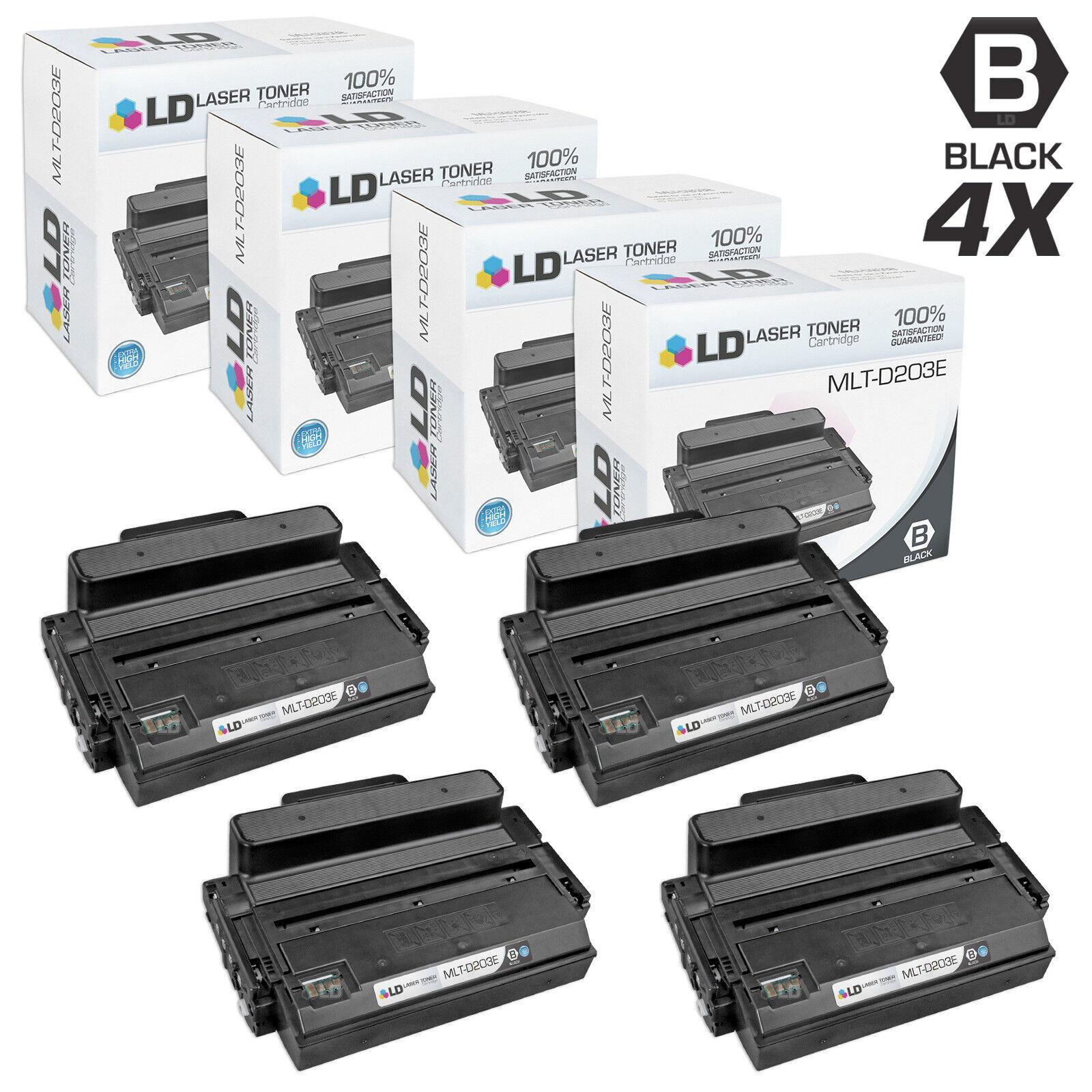LD 4PK MLT-D203E Extra High Yield Black Toner for Samsung SL-M3820DW SL-M4070FR