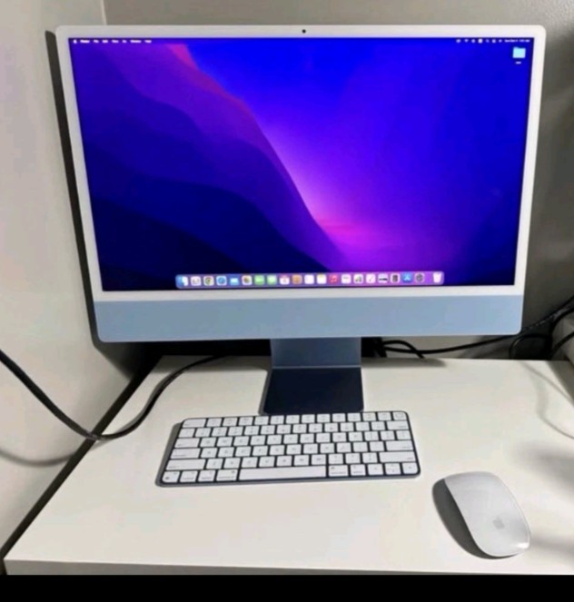 Apple iMac 24 in Blue M1 8-Core/8-Core 8GB RAM 512GB SSD MGPL3LL/A