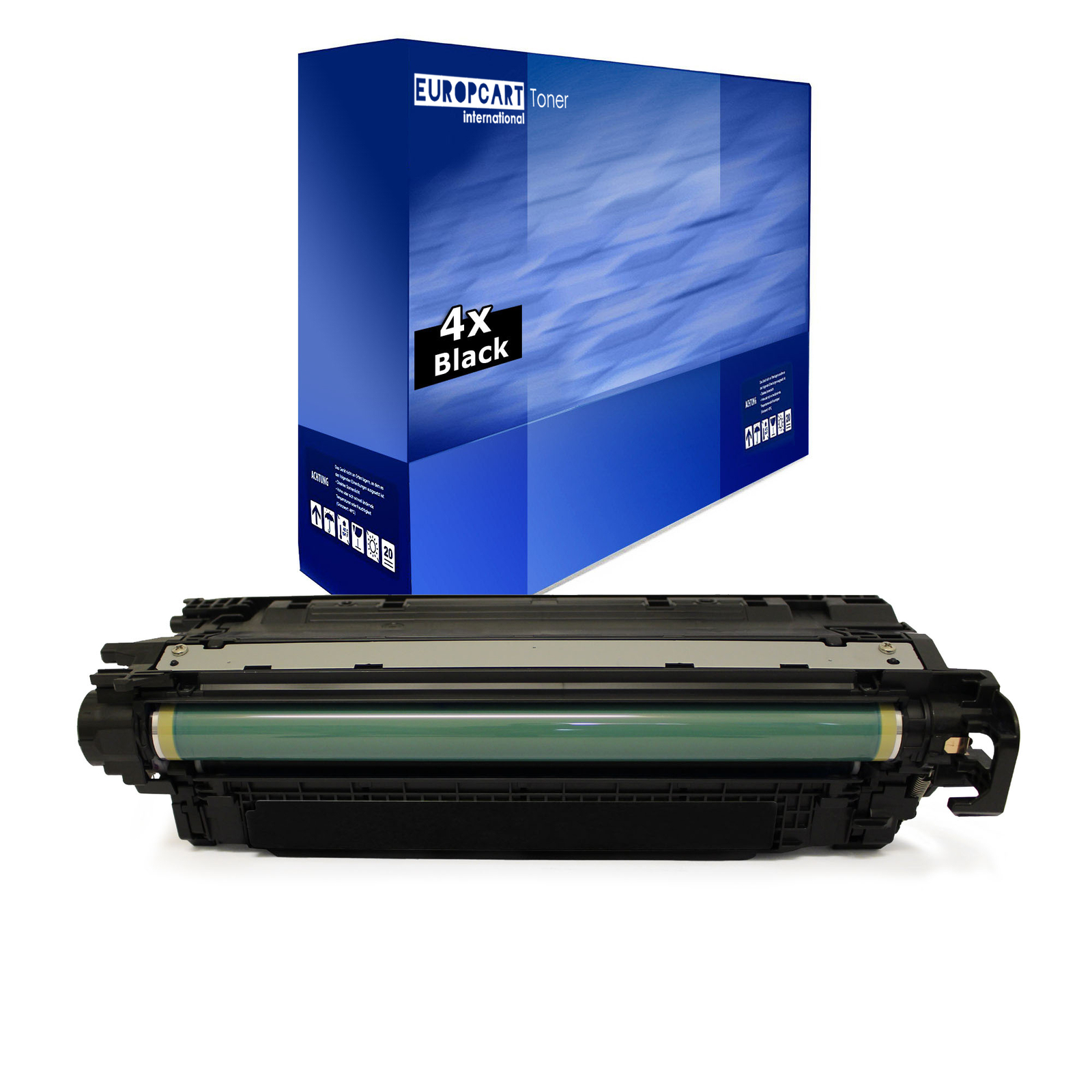4x Eurotone Compatible Black Toner Cartridge For HP CE260A 647A