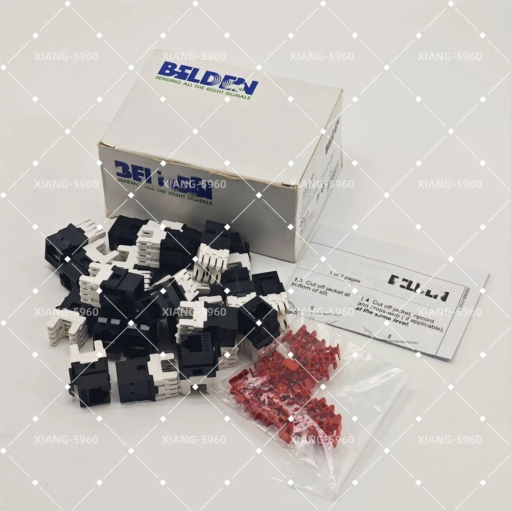 24-QTY/box  Belden AX101321 Category 6 KeyConnect RJ45 Jack Module Black /white