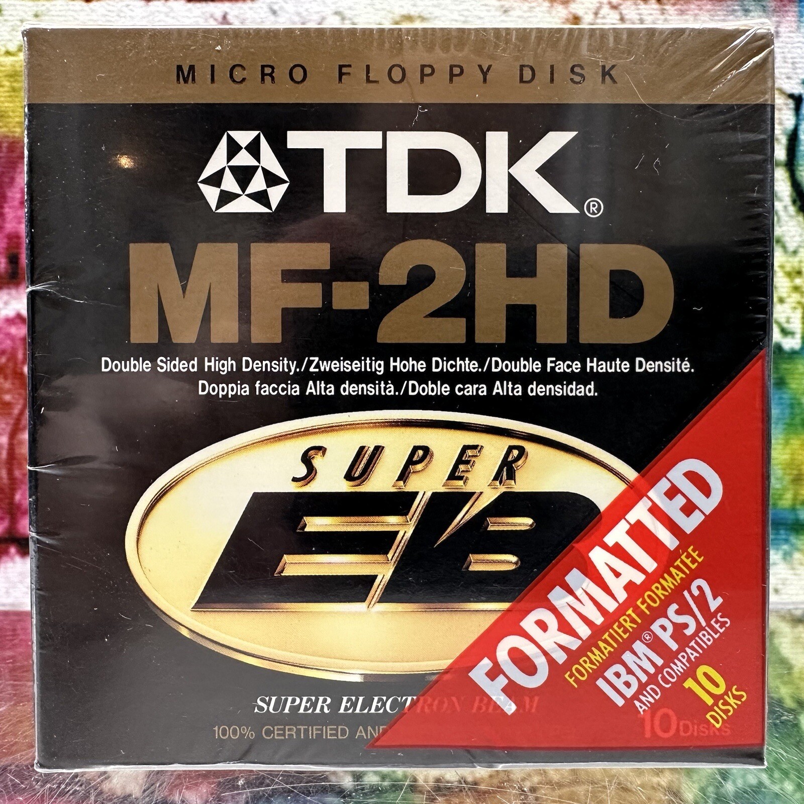 TDK Micro Floppy Disks MF-2HD Formatted 3.5" Double Sided High Density 10 Pack