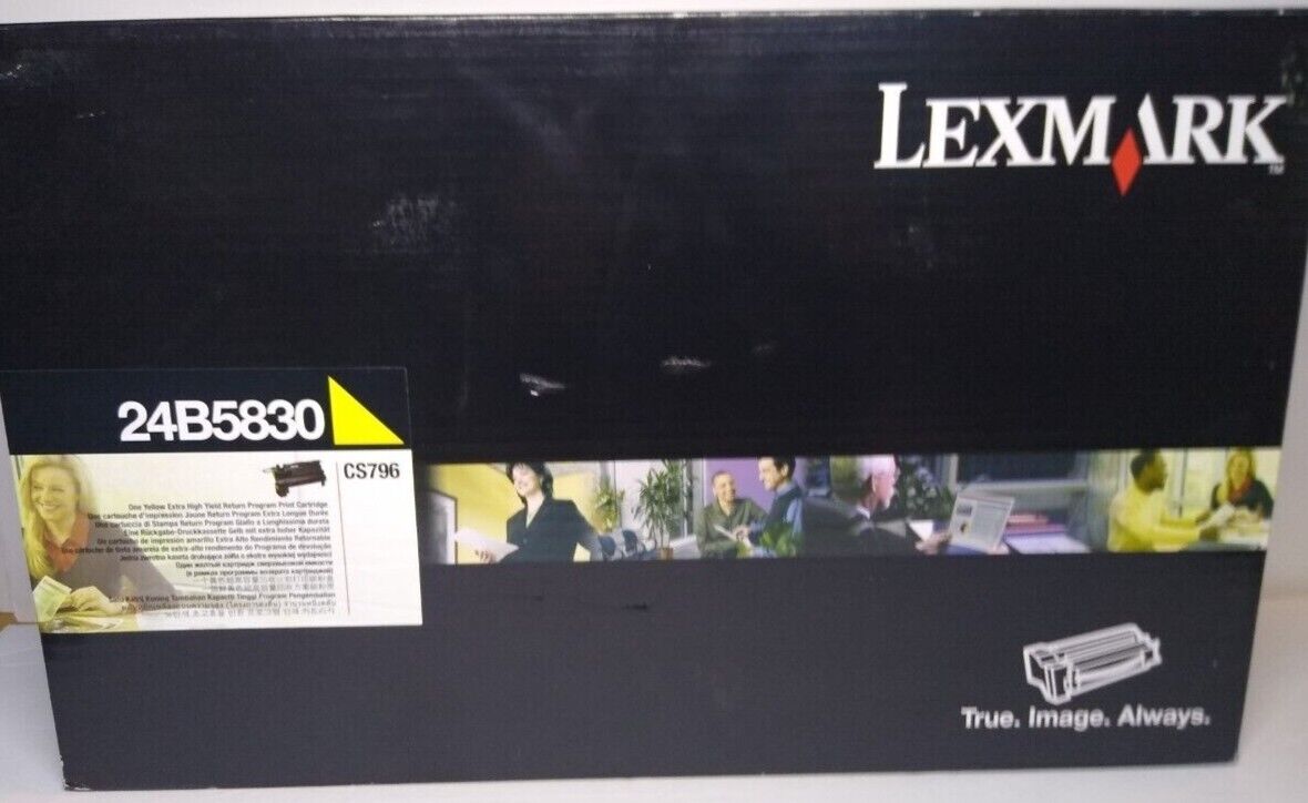 lexmark 24b5830 yellow toner cartridge for lexmark cs796 new