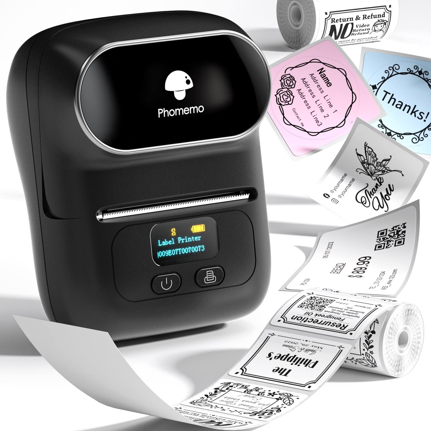 Phomemo M110 Lot Mini Thermal Label Printer Barcode Label Maker Bluetooth LOT
