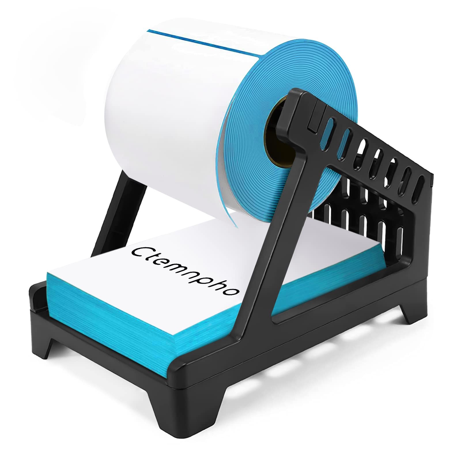 Large Label Holder for Rolls and FanFold Labels, Basket, Stand Desktop Printe...