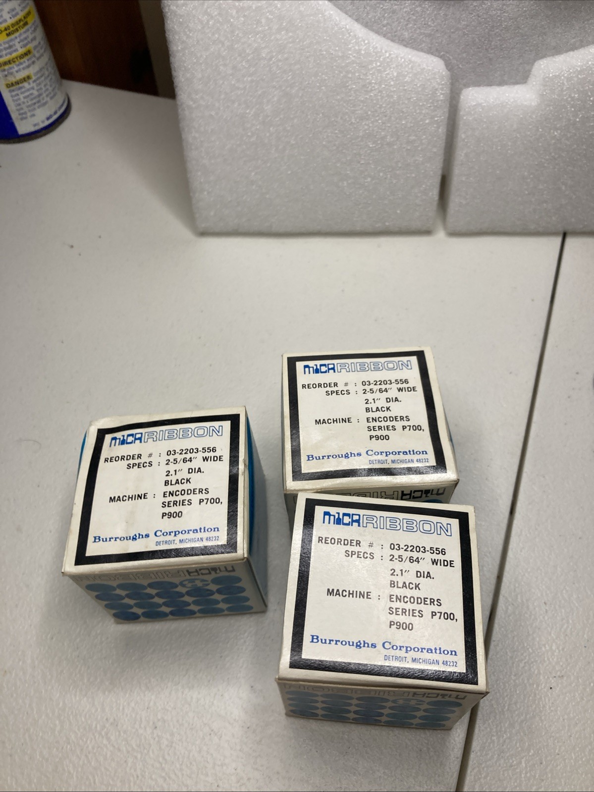 Vintage Burroughs MICR Ribbon. Set Of 3-A