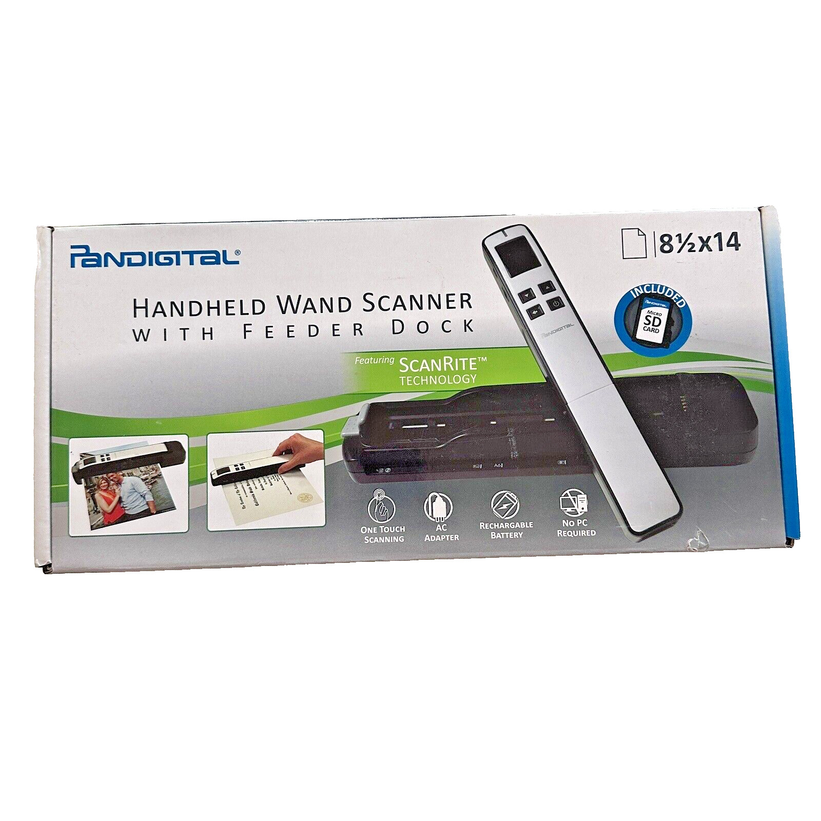 Pandigital Handheld Wand Scanner with Feeder Dock (Purple) PANSCN10