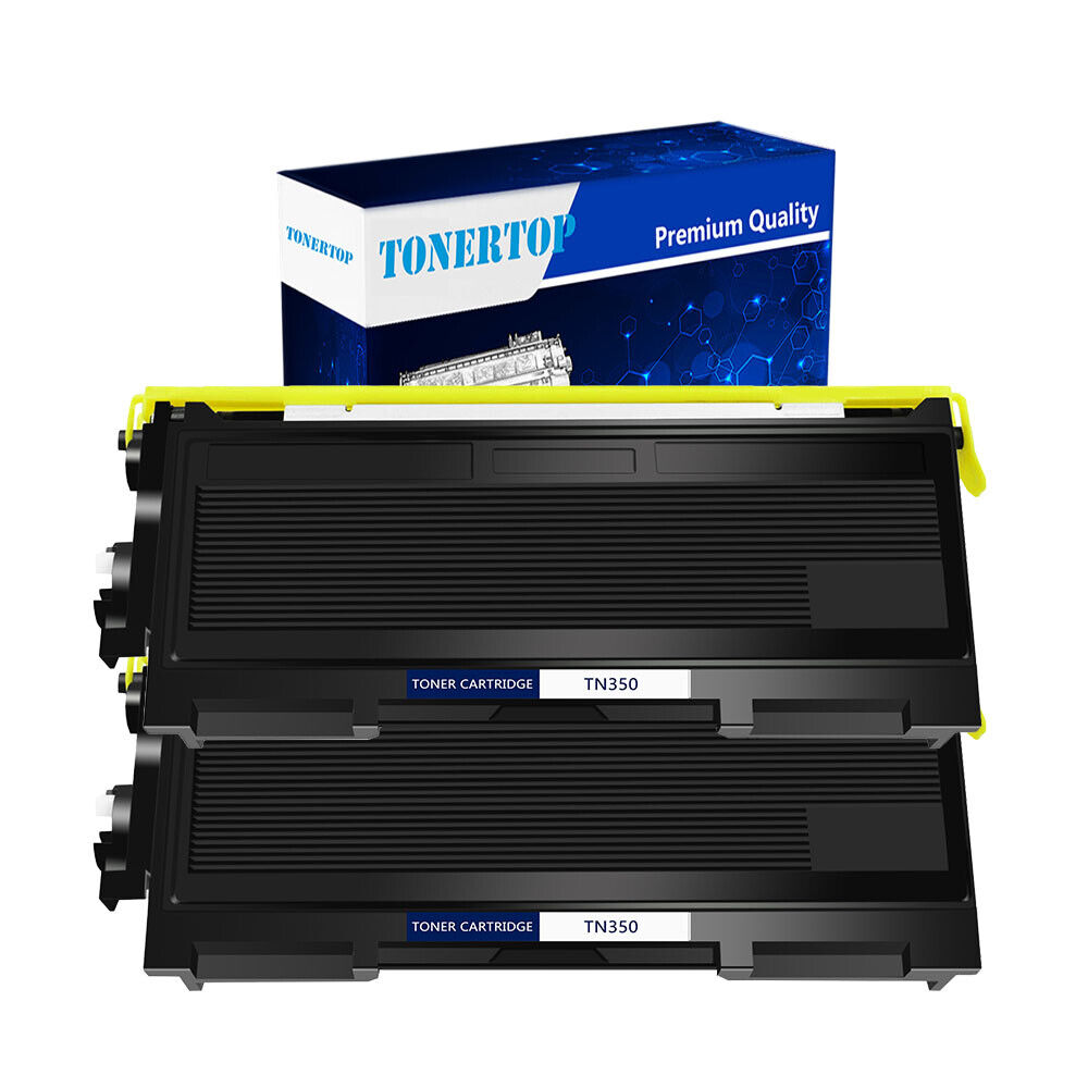 2 PK TN350 Black Toner Cartridge TN-350 Compatible For Brother HL-2040 Printer