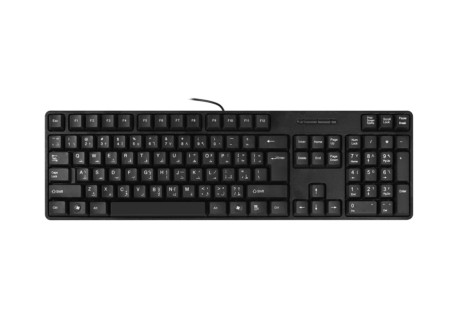 MCSaite Wired Arabic/English Computer Keyboard, Full-Size Keyboard, 104-keys,...