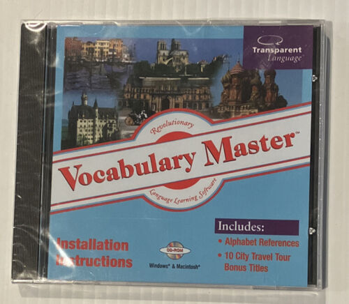 Vocabulary Master CD-Rom Windows MAC Installations Includes Alphabet NEW Sealed