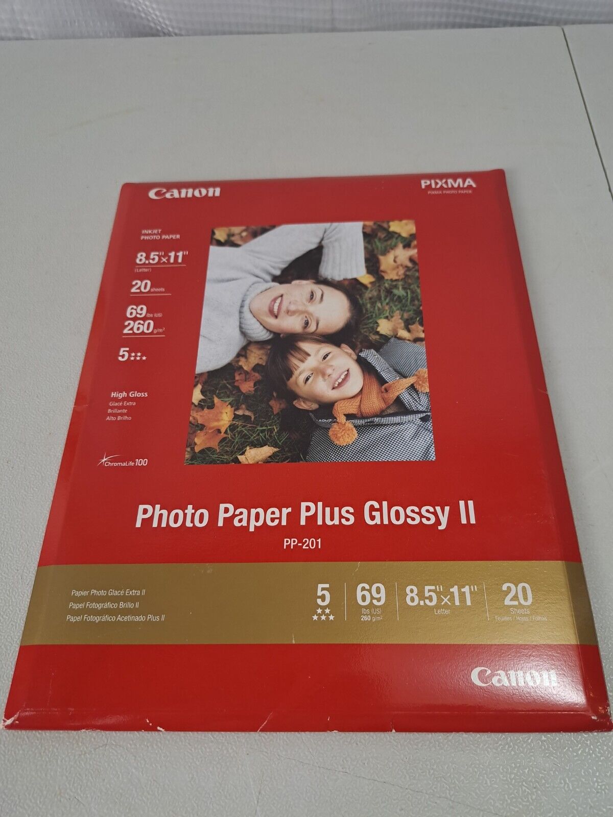 Canon PP-201 Pixma Photo Paper Plus Glossyv II  8.5