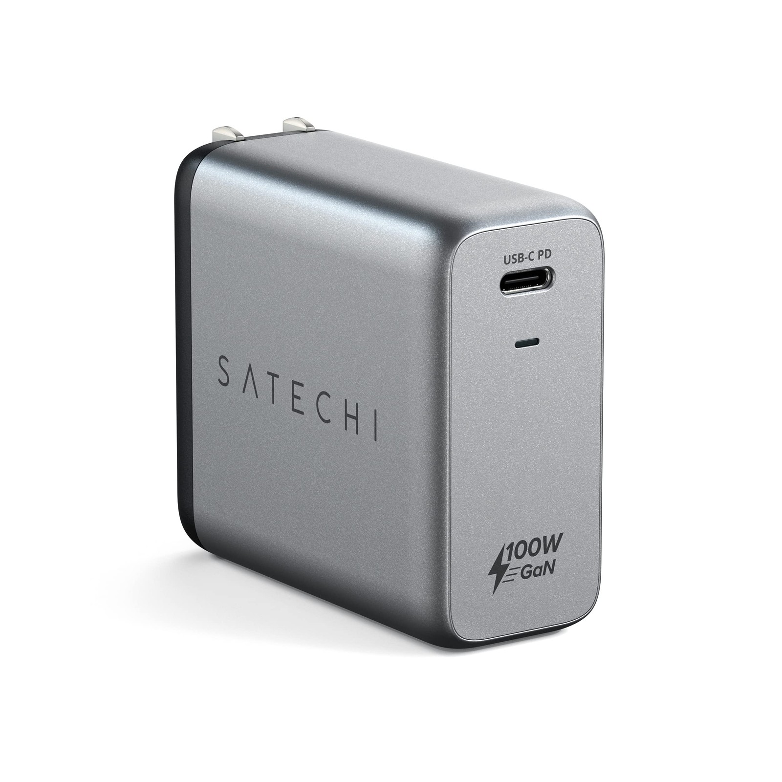 Satechi 100W USB C PD Wall Charger Block – Powerful GaN Tech – Space Gray