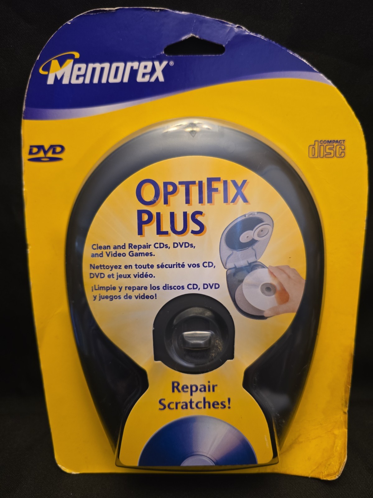 Memorex Optifix PLUS CD DVD Video Game Repair and Cleaner New Sealed