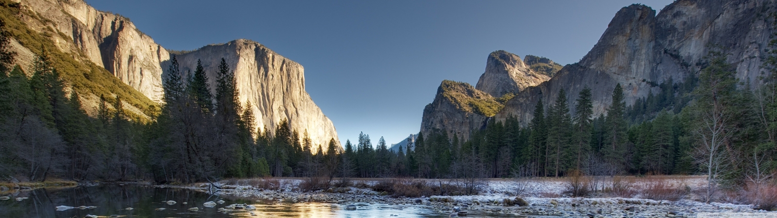 Landscape multiple display yosemite national park nature Custom Gaming Mat Desk