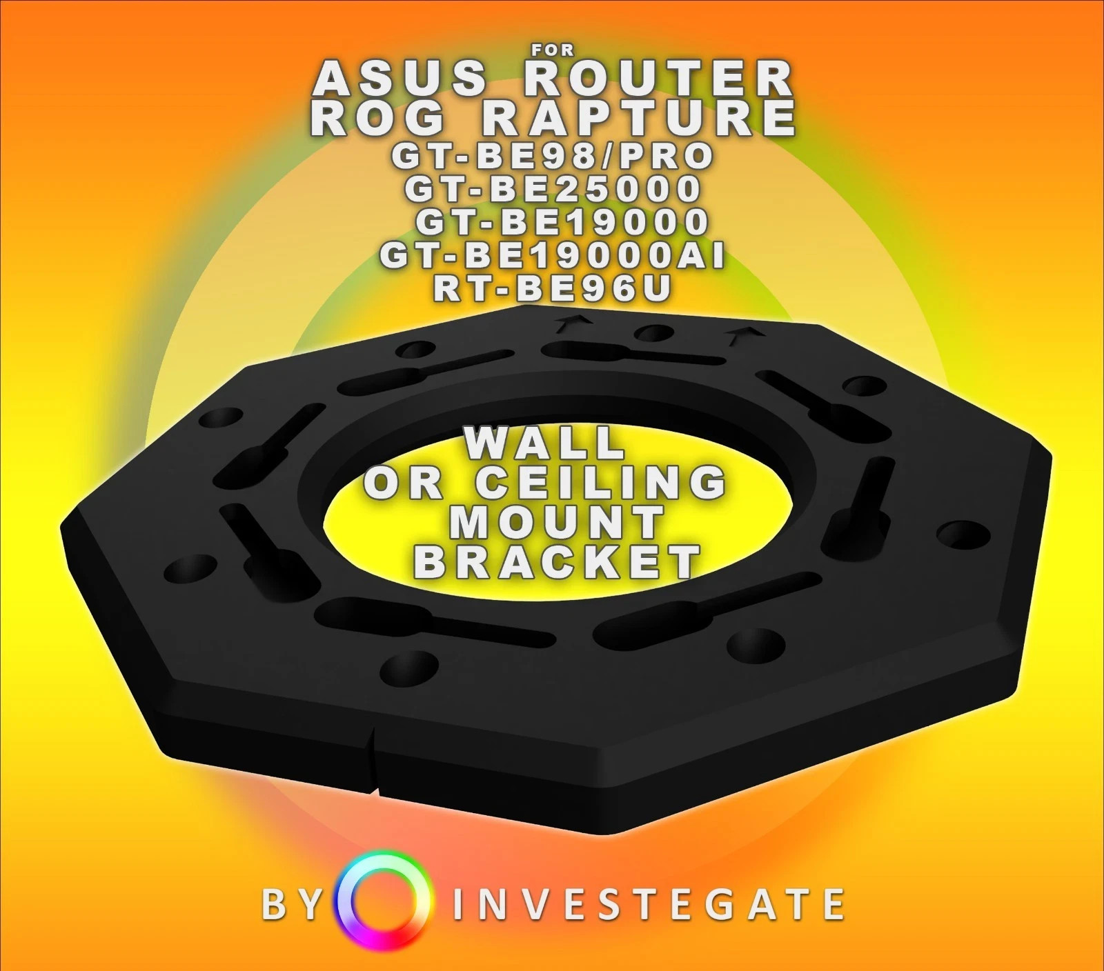 ASUS ROUTER WALL CEILING MOUNT BRACKET GT-BE98 PRO GT-BE19000AI RT-BE96U ROG