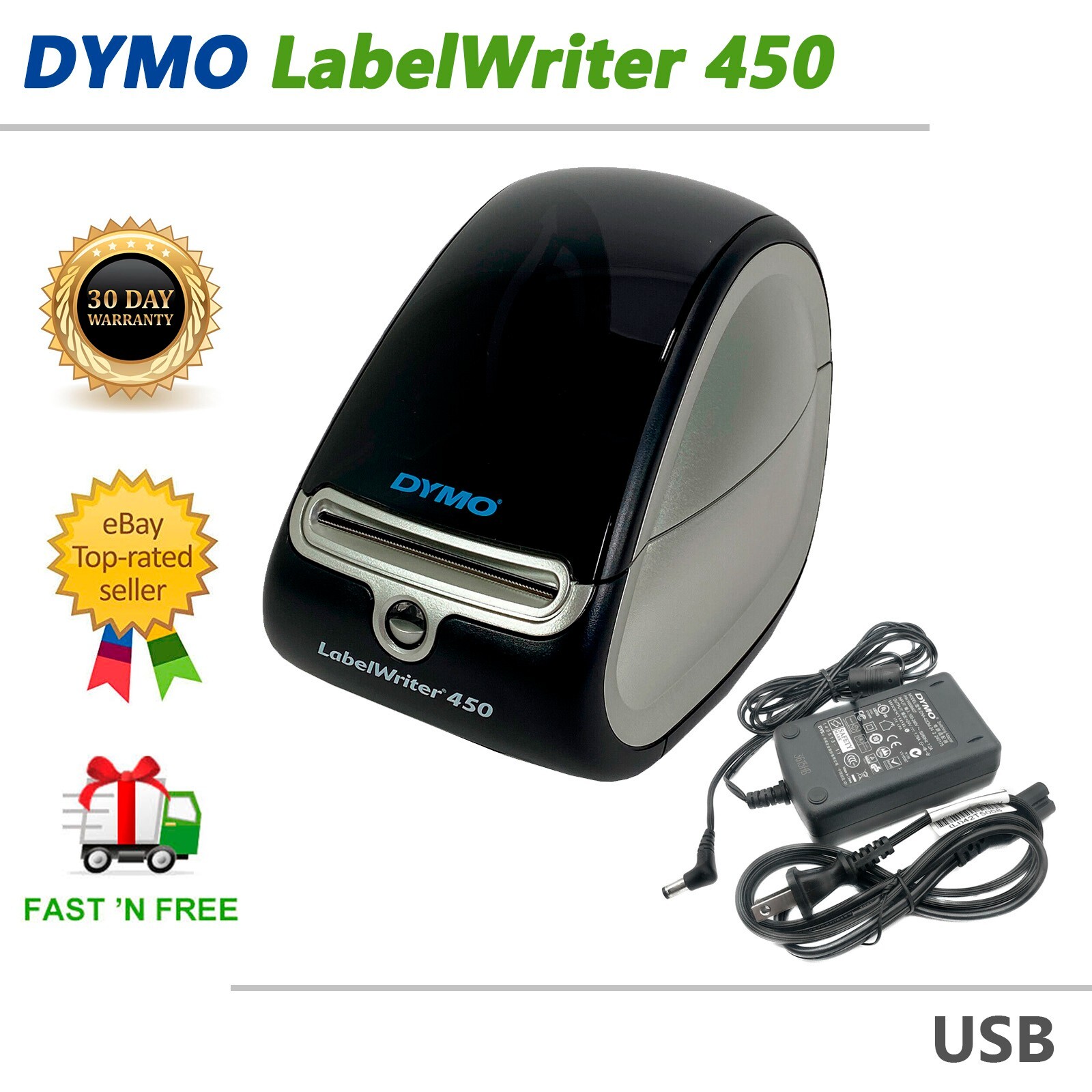 DYMO LabelWriter 450 Thermal Label Printer 1750110 USB