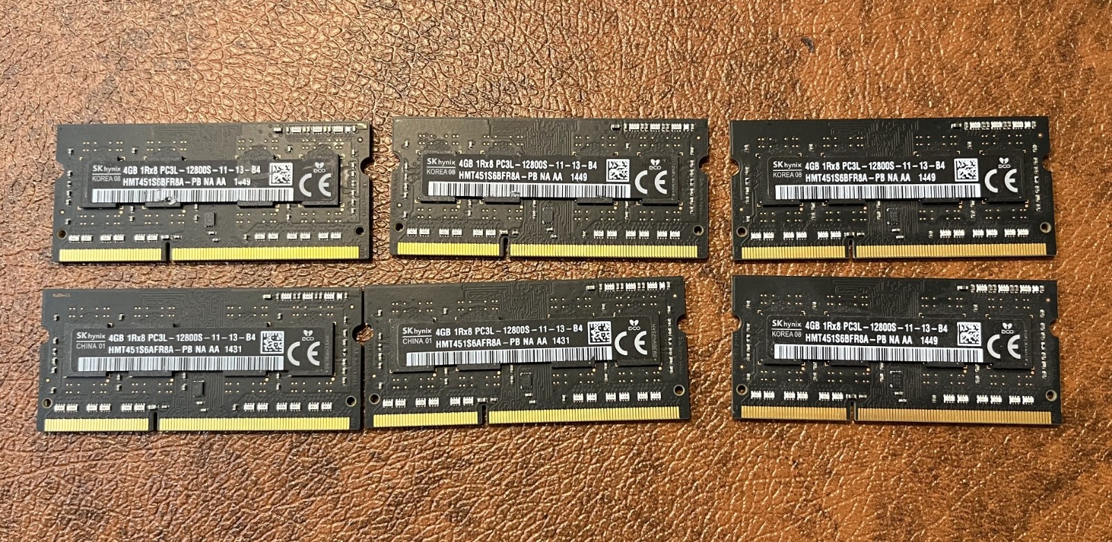 44GB (11x 4GB) DDR3 PC3L-12800S SO-DIMM Laptop RAM Micron/Mixed Low-Voltage LOT