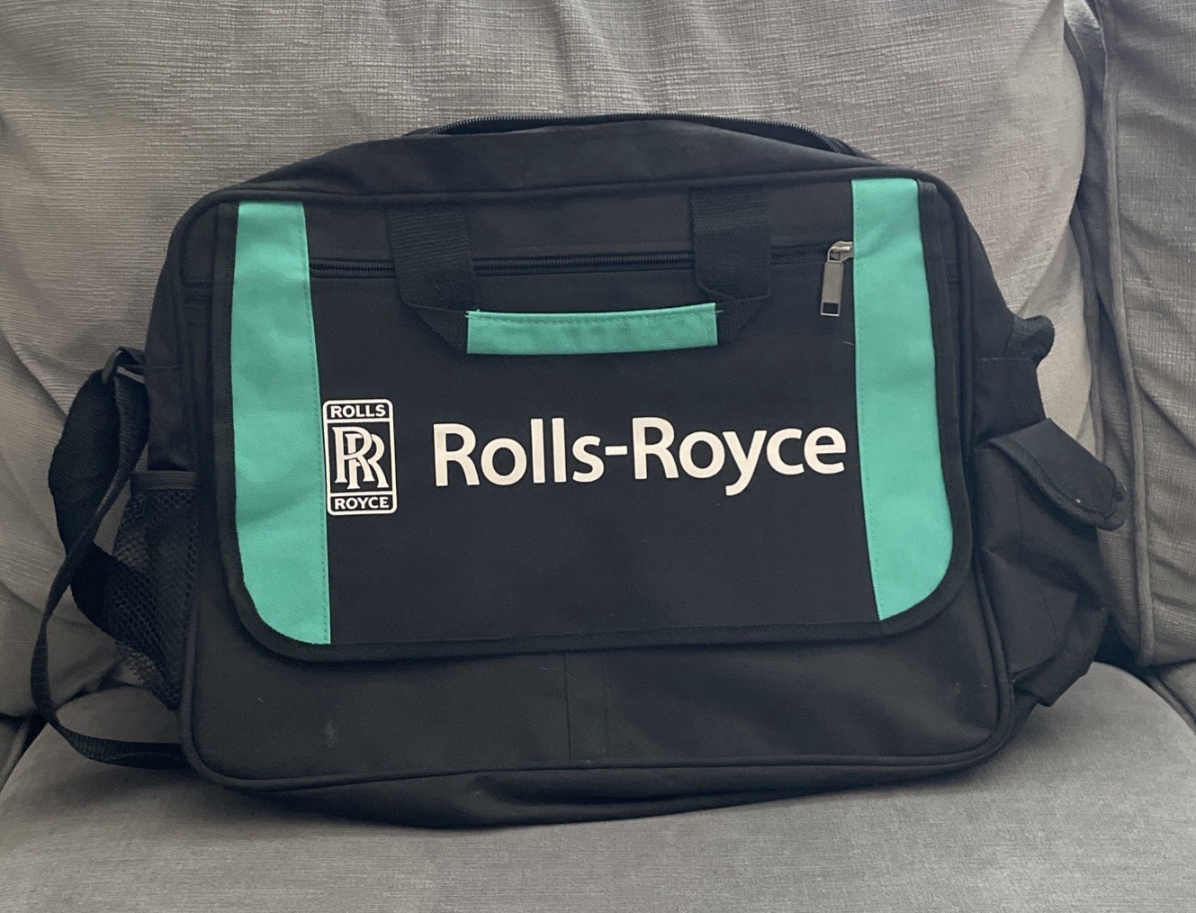 RARE Rolls Royce Heli Expo 2005 Promotional Shoulder Messenger Bag Black Green