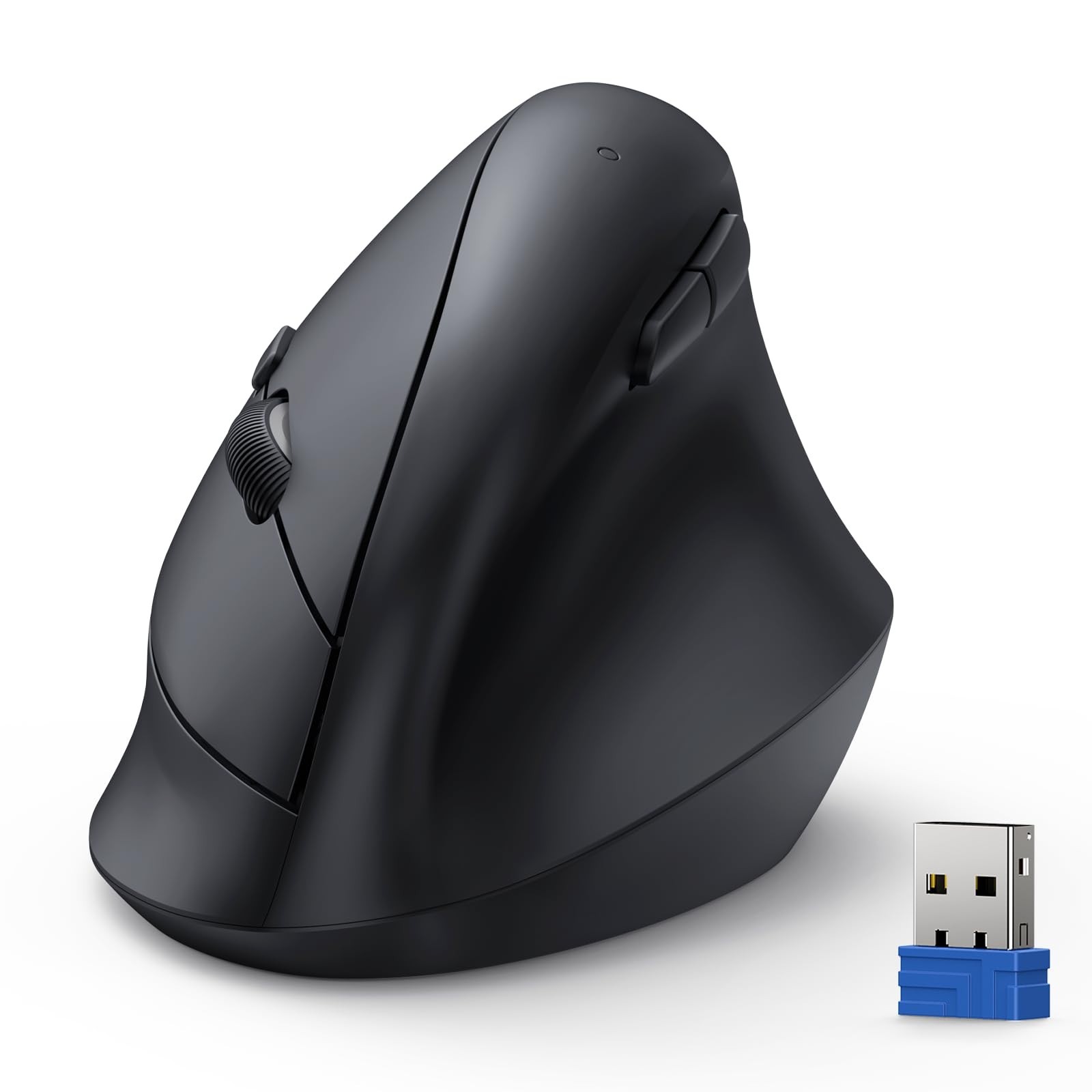 TECKNET Ergonomic Vertical Wireless Mouse Black TK-MS064