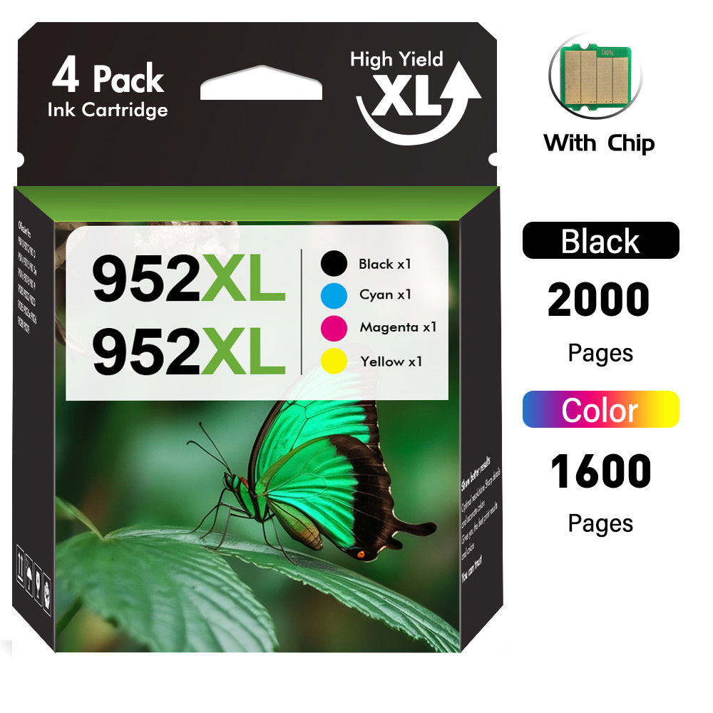 4PACK 952XL 952 XL Ink Cartridges For HP OfficeJet Pro8710 7740 8720 8715 8703