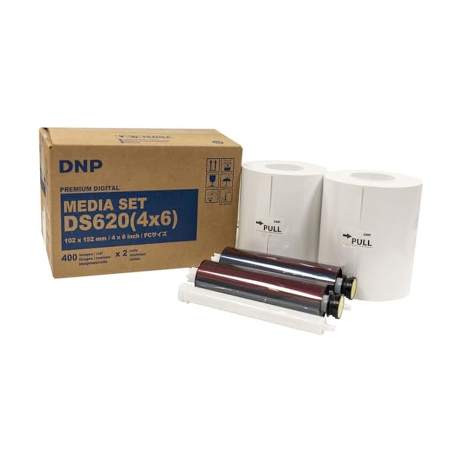 DNP 4x6" Dye Sub Media for DS620A Printer, 400 Prints Per Roll, 2 Piece