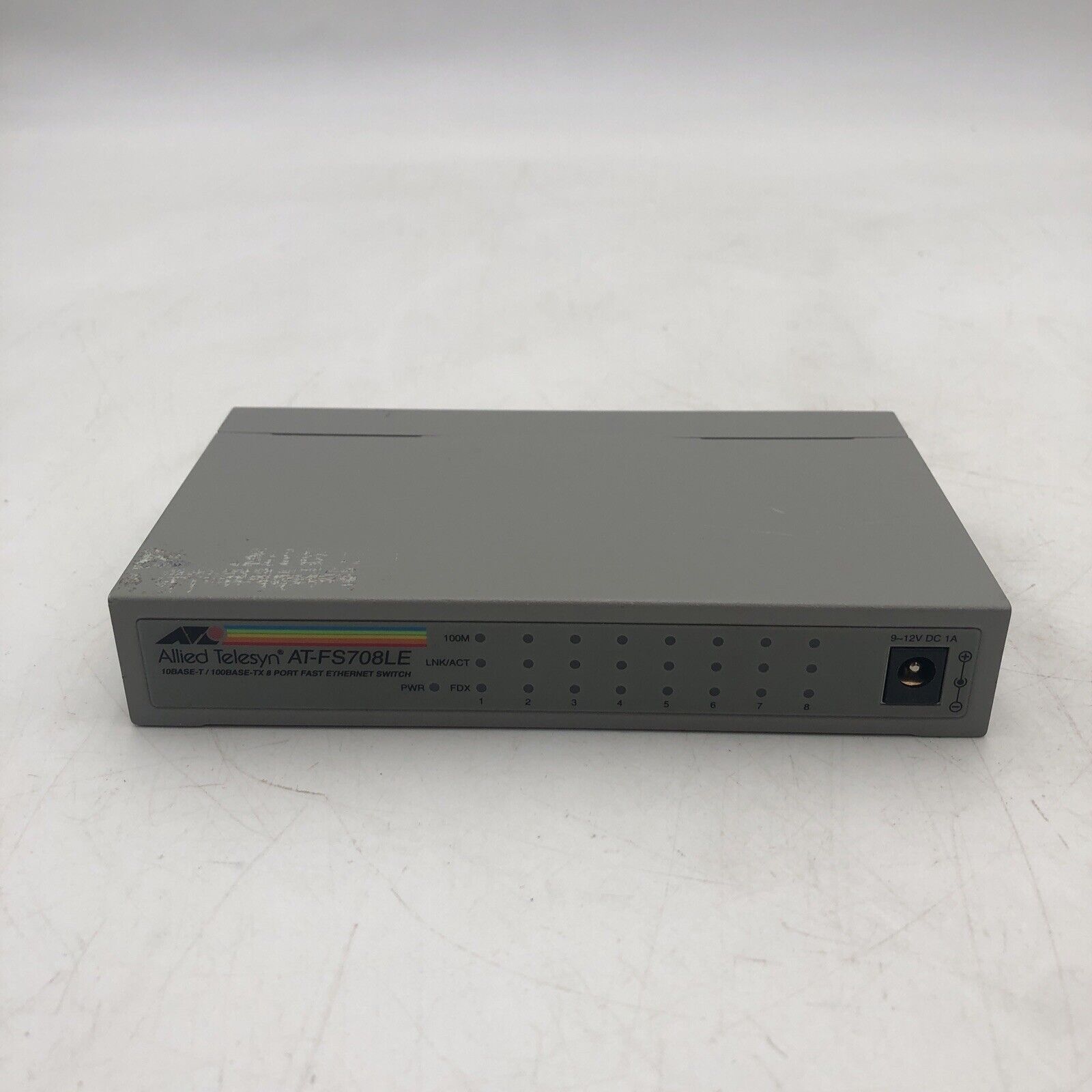 Allied Telesyn AT-FS708LE Fast Ethernet Switch 8 Port TESTED FOR POWER READ.