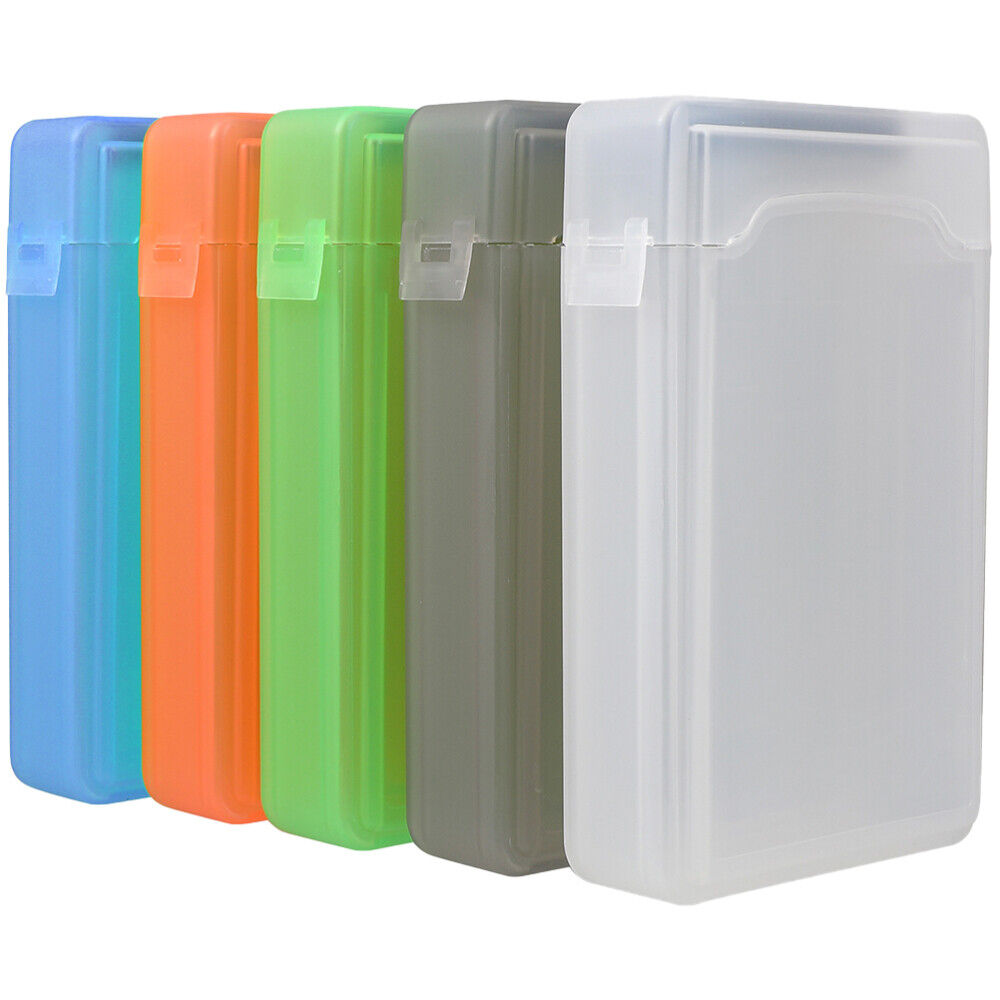 5pcs Portable Hard Drive Protective Cases Plastic Hard Disk Storage Cases