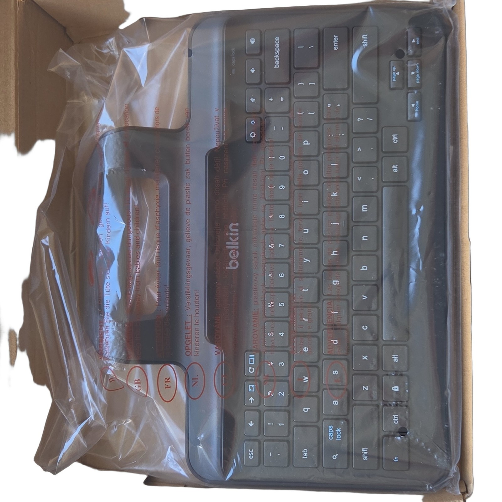 Belkin B2B191 USB-C Wired Keyboard for Chrome OS with Stand - Black