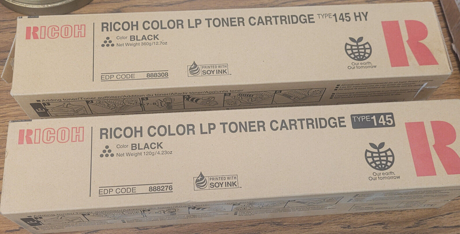 RICOH Color LP Toner Cartridge Type 145HY BLACK
