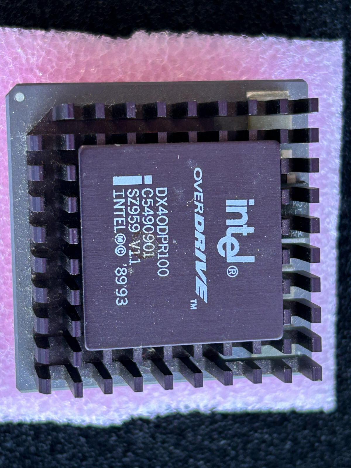  INTEL Overdrive DX40DP75 SZ959 Vintage CPU, GOLD RARE processor