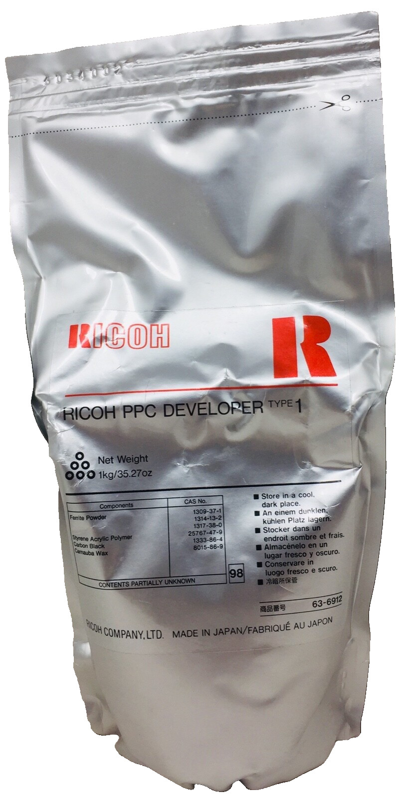 RICOH 885176 TYPE 1 PPC DEVELOPER ORIGINAL FT-5640/FT-5732/FT-5740/FT-5832