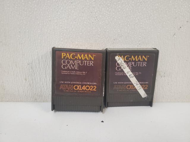 Vintage Atari CXL4022 Pac-Man Left + Right Game Cartridges 1982