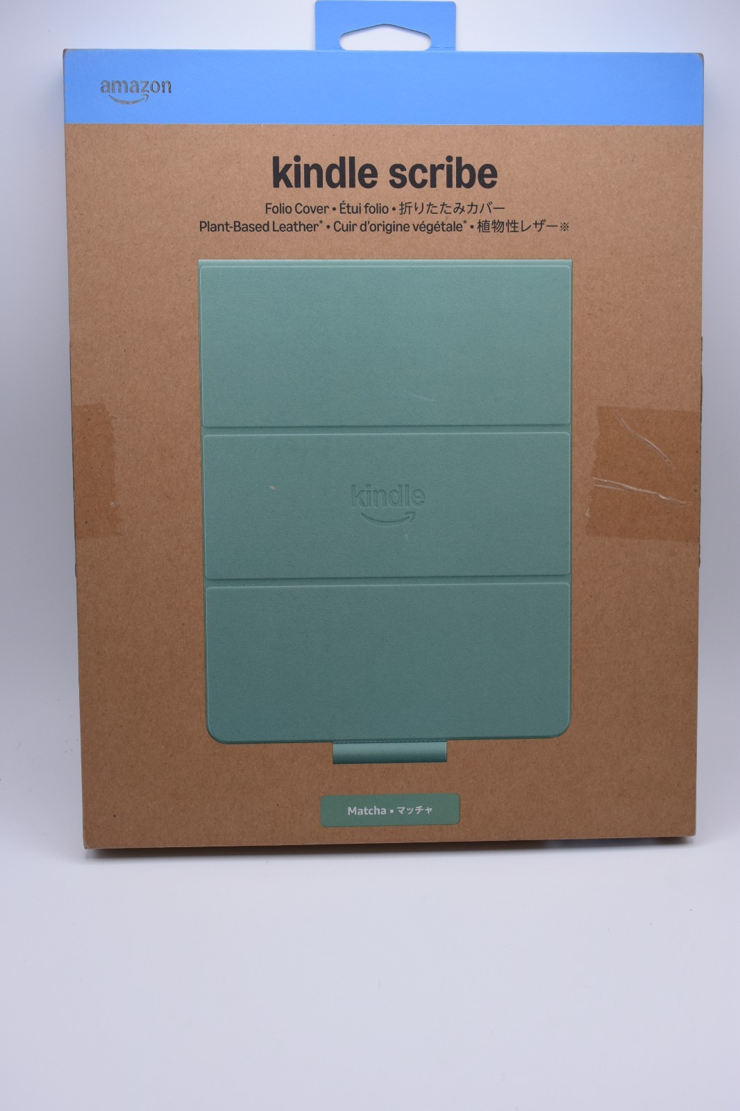 Amazon Kindle Scribe Folio Cover Matcha Plant-Based Leather Case Open Box