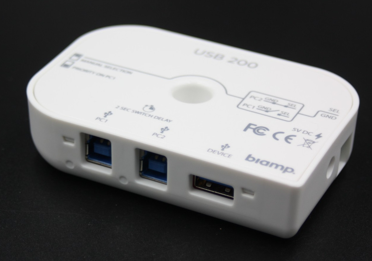Biamp USB 200 2x1 USB 3.0 Host Switch with Extender 912.1882.900 - New in Box