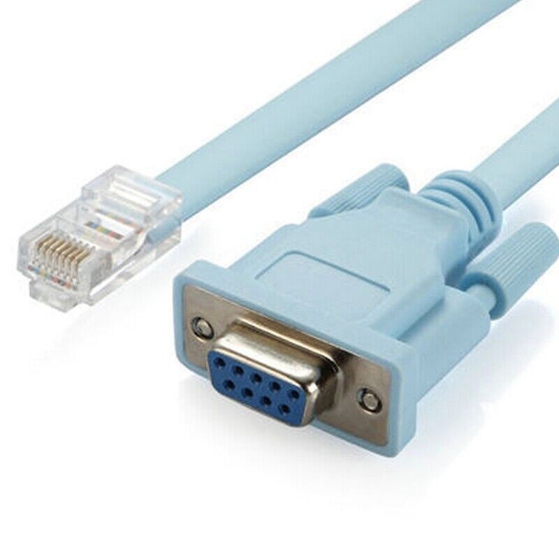 3X(USB Console Cable RJ45 Cat5 Ethernet To Rs232 DB9 COM Port Serial Female8567