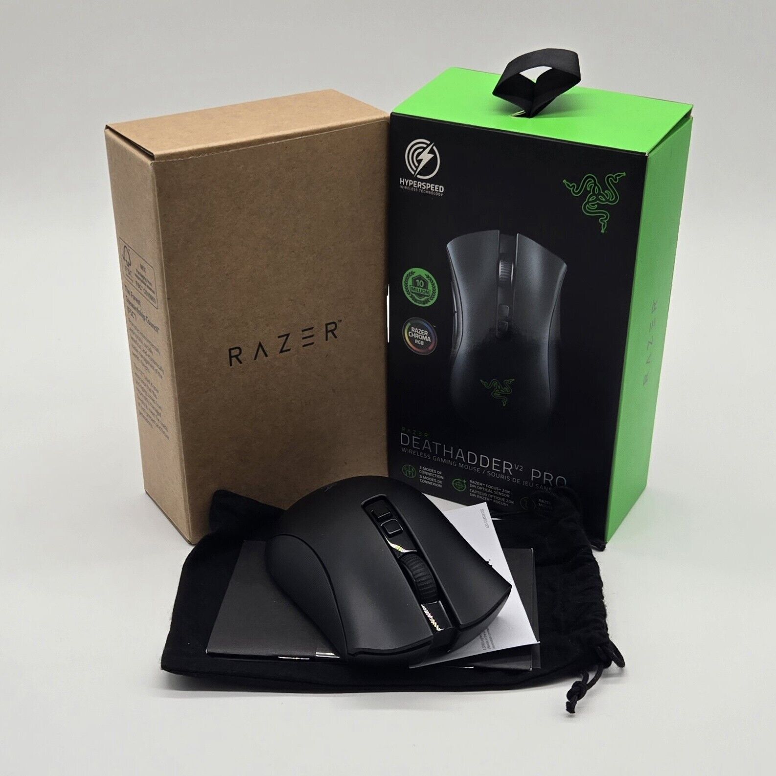 Razer DeathAdder V2 Pro Wireless Gaming Mouse Hyperspeed High Accuracy “No Cord”