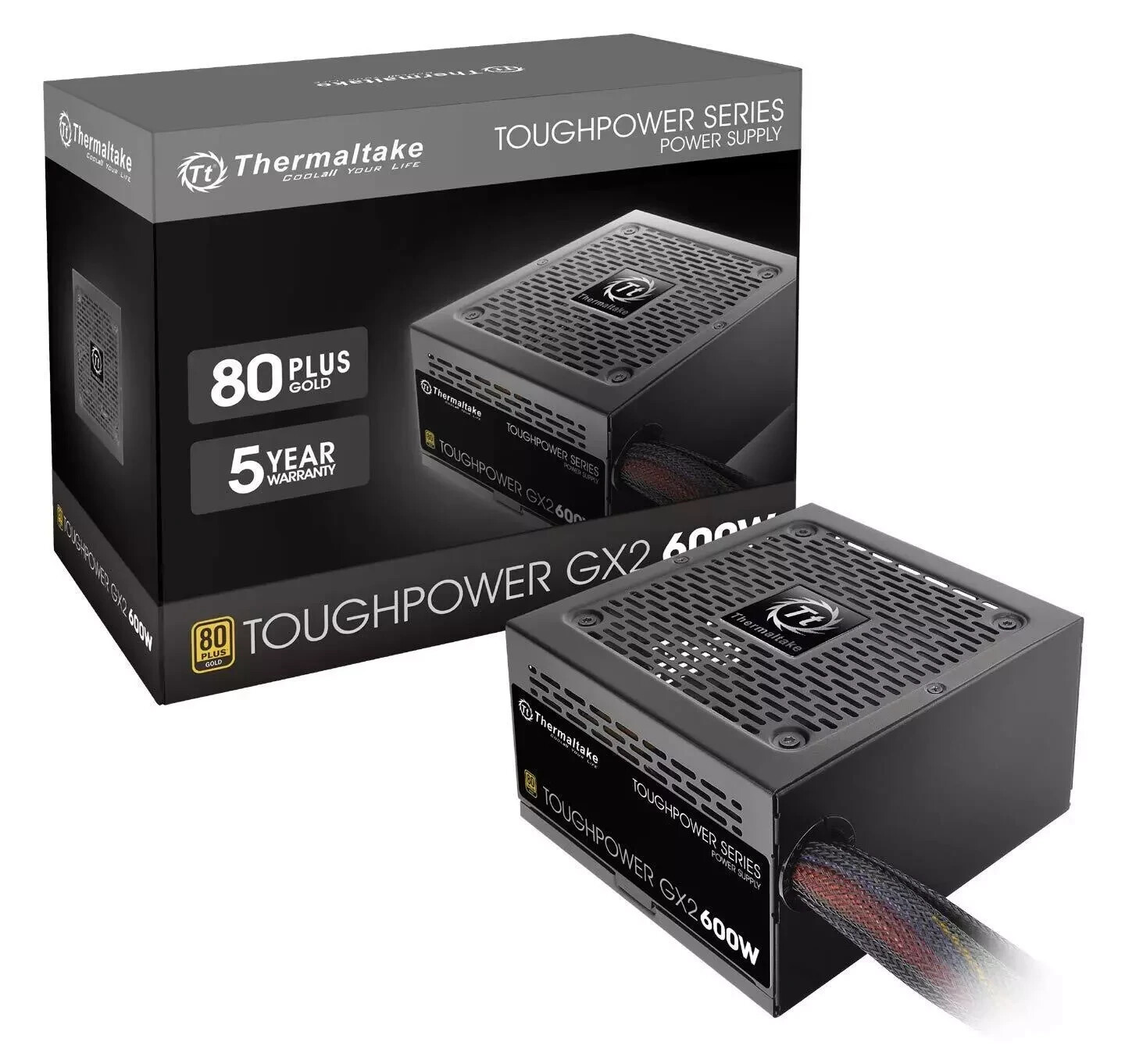 Toughpower GX2 80+ Gold 600W SLI/Crossfire Ready Continuous Power ATX 12V V2....