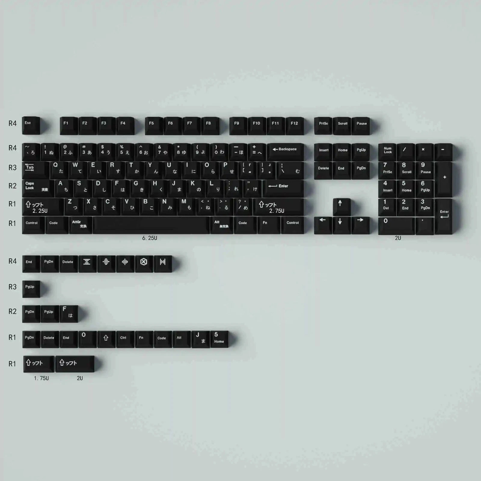 GMK WOB Red Cyrillic PBT 129 Keys Cherry Profile Keycaps Mechanical Keyboard