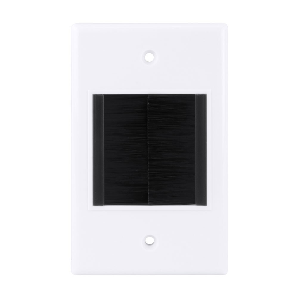 Construct Pro WideMouth Brush Wall Plate Cable Management Pass-Through Device