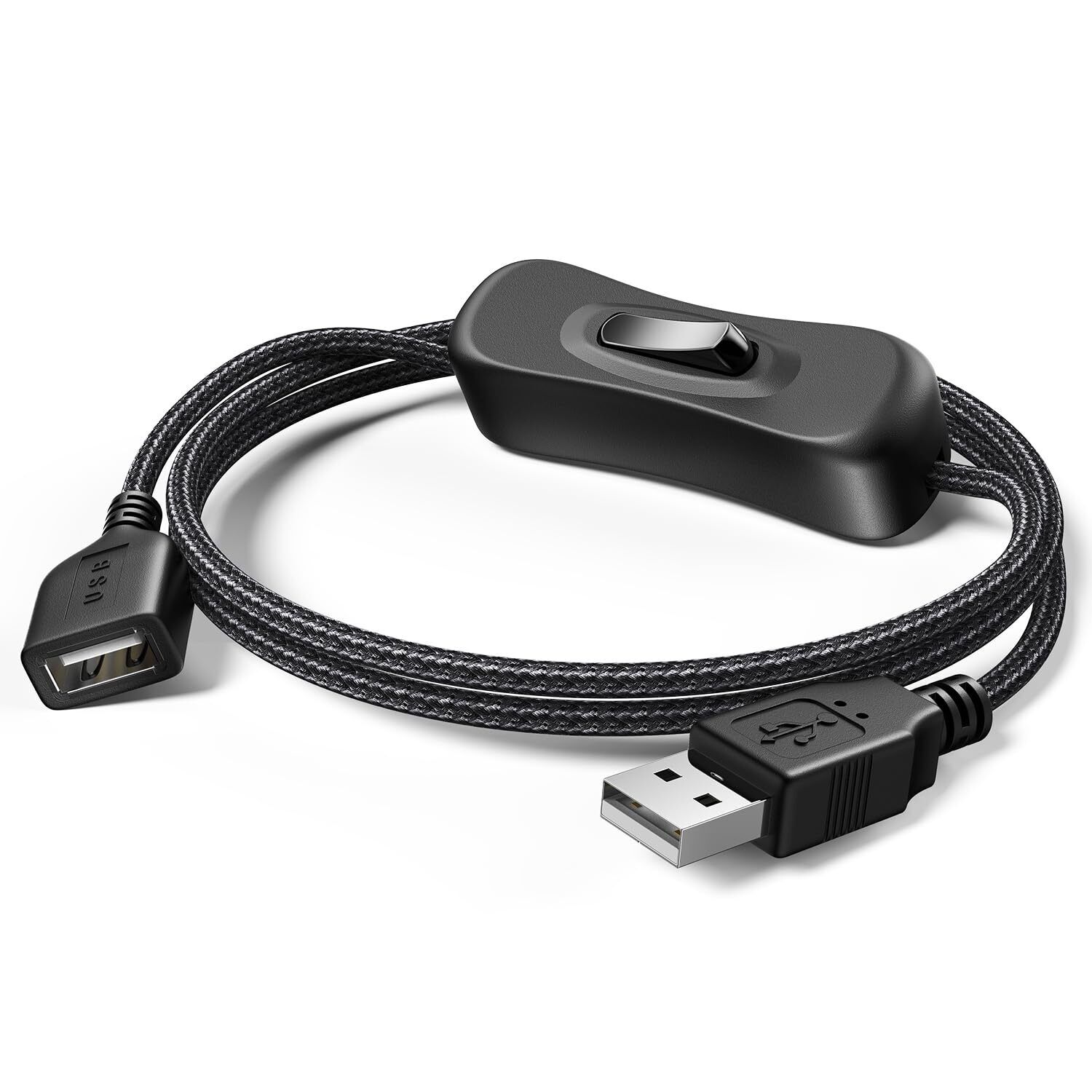 USB Switch Extension Cable, Upgraded USB Extension Cord with On/Off Power Swi...