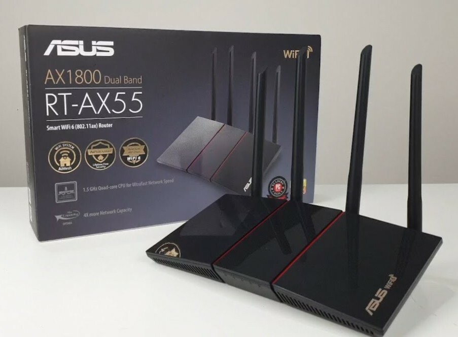 ASUS RT-AX55 AX1800 Dual Band WiFi 6 Gigabit Router