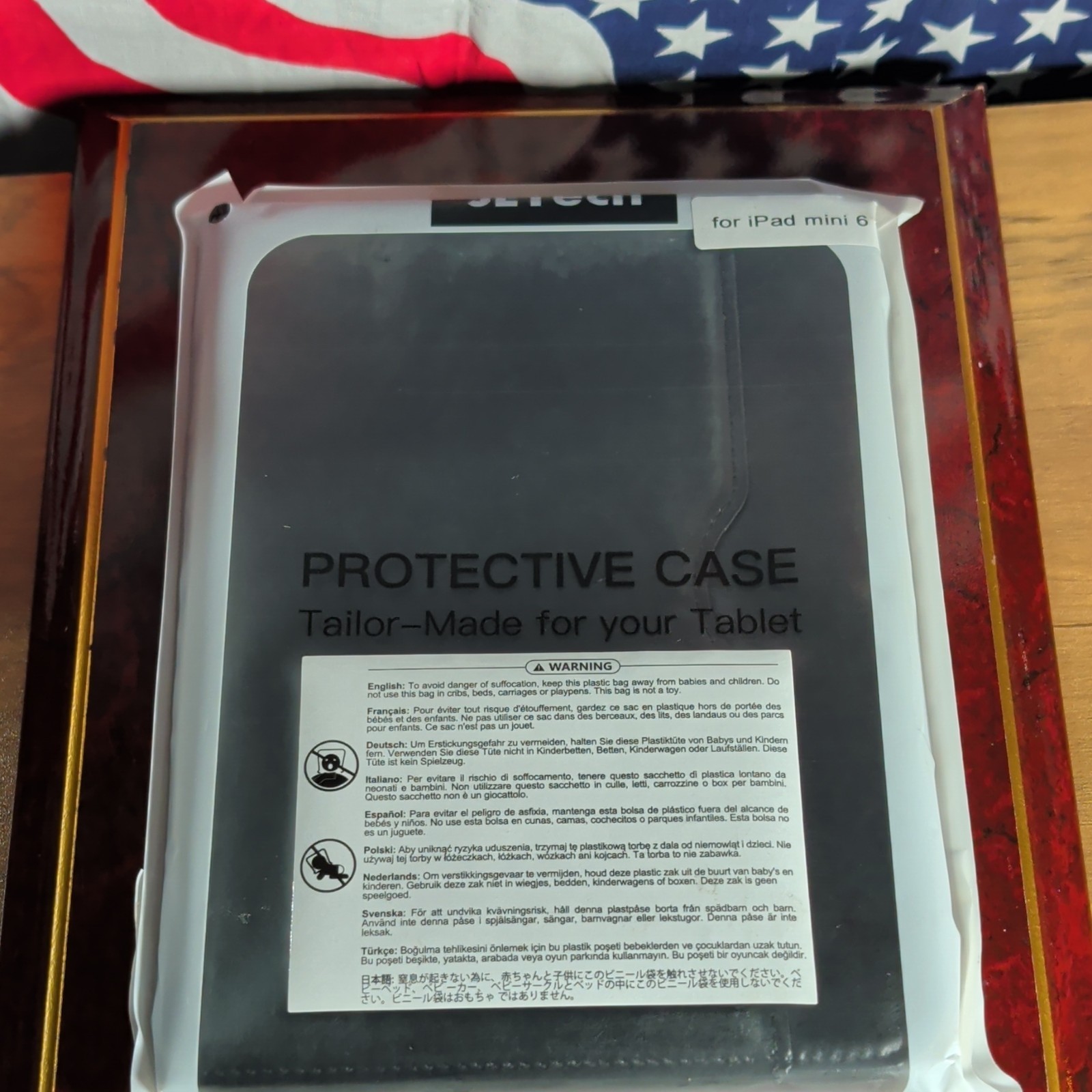 JETech PU Leather Protective Case for Apple iPad mini 6 8.3" Black