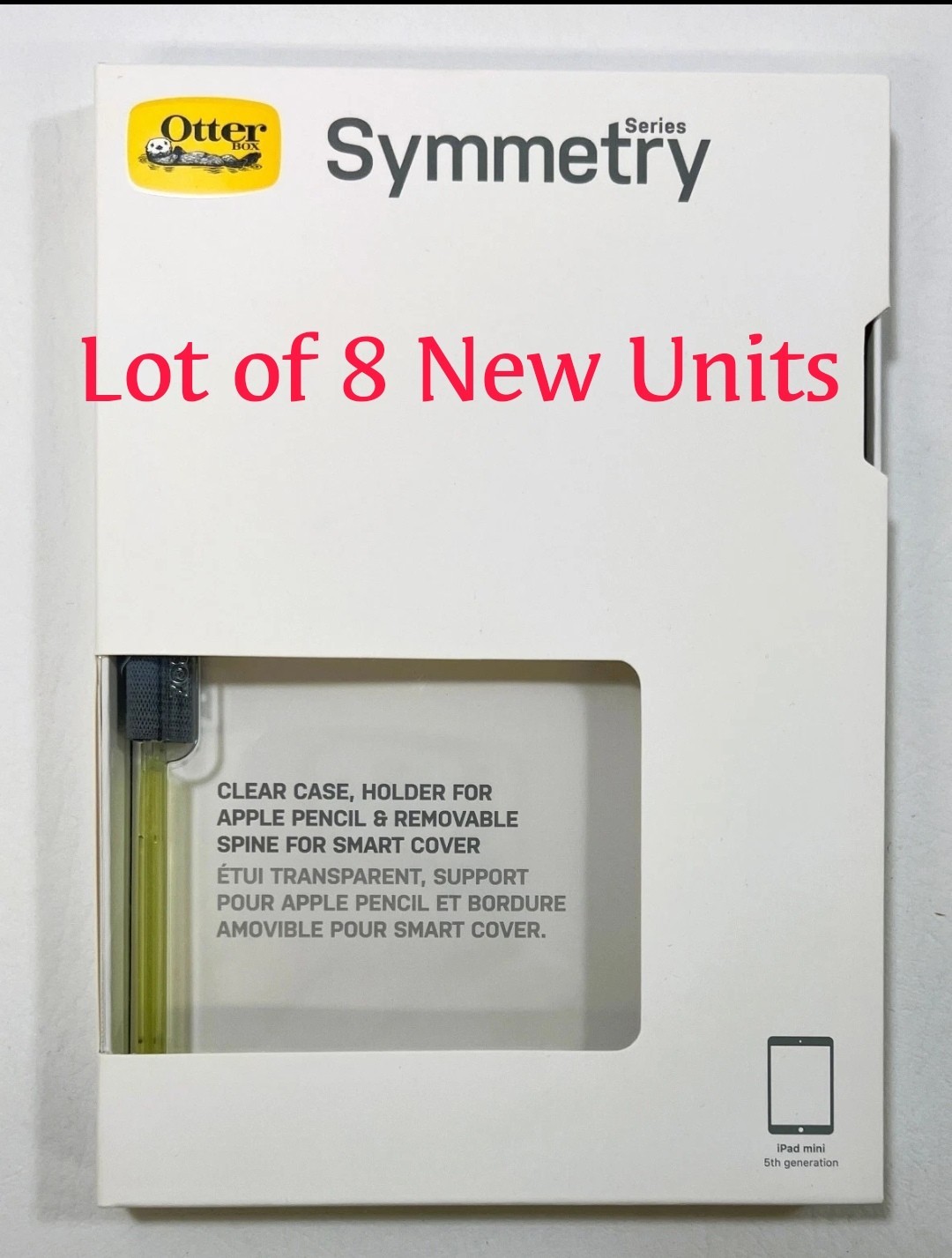 Lot Of 8 New OtterBox SYMMETRY SERIES Clear Case for Apple iPad Mini 5th Gen