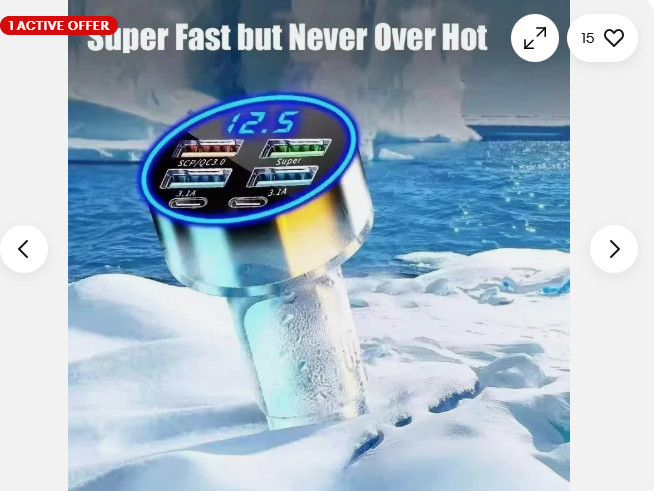 4 USB Port Super Fast Car Charger Adapter for iPhone Samsung Cell Phone