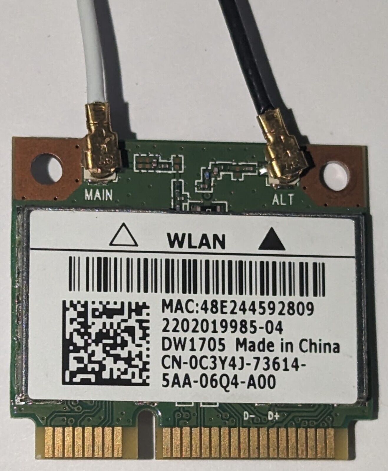 Dell Original DW1705 802.11n Wireless BT PCIe Half QCWB335 5GC50 