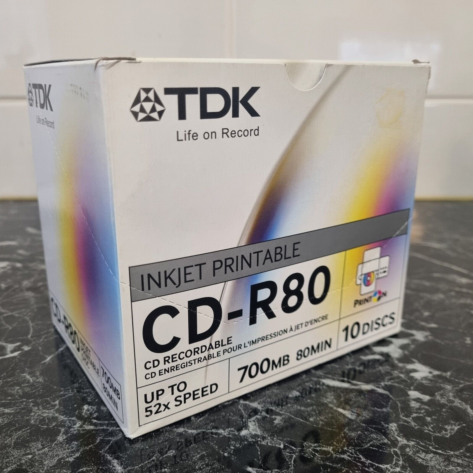 TDK CD-R 80 Recordable Blank Discs 10 PACK 80MIN 700MB 52x CD-R80JCA Sealed