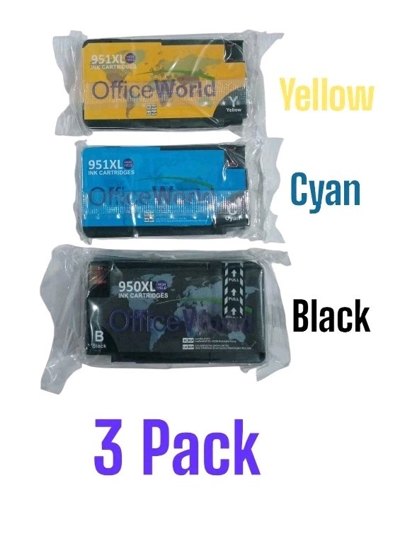 3 Pk Office World Compatible Ink Cartridge Replacement Canon PGI-250XL CLI-251XL