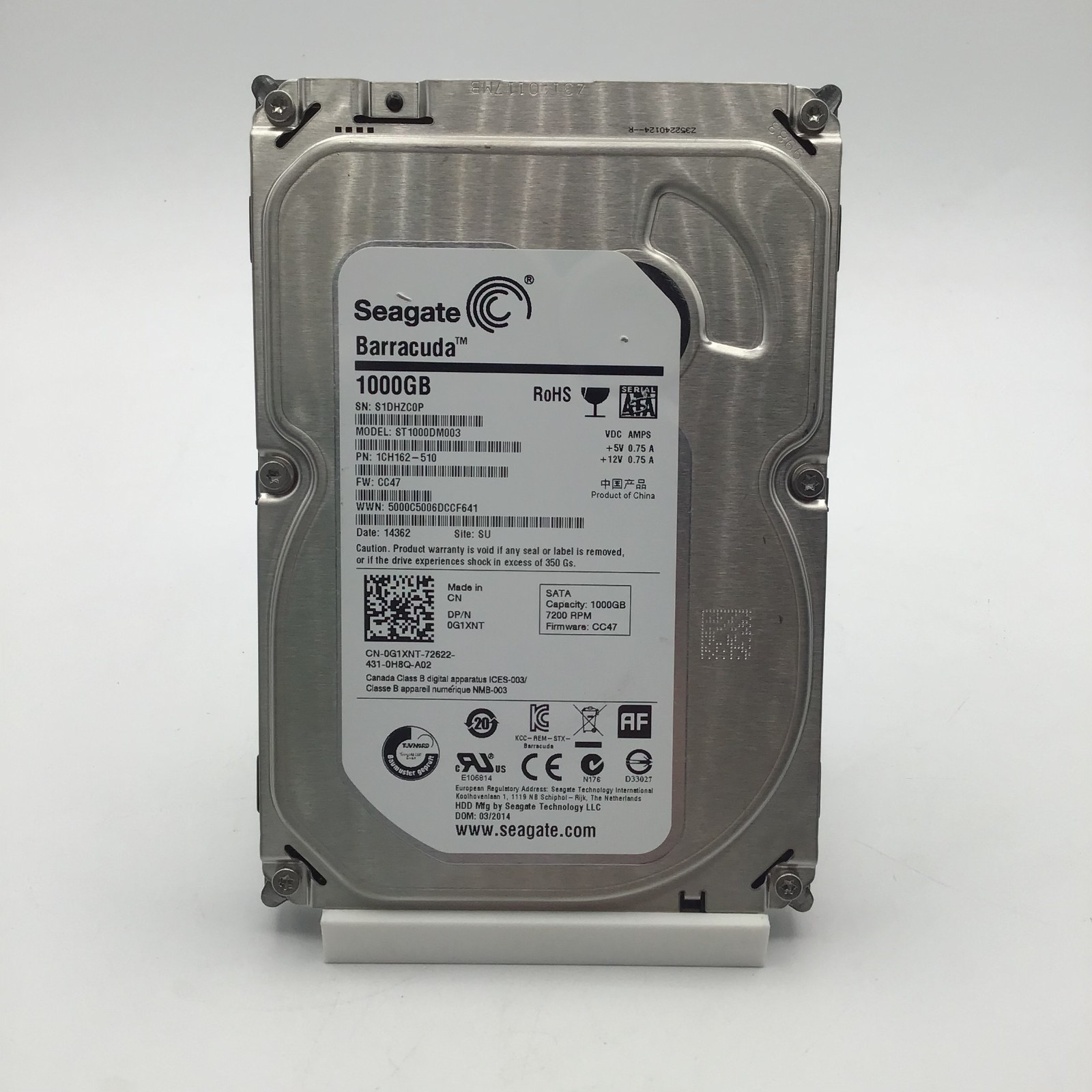 Seagate BarraCuda 1TB 7200RPM SATA 3.5" Desktop Hard Drive ST1000DM003