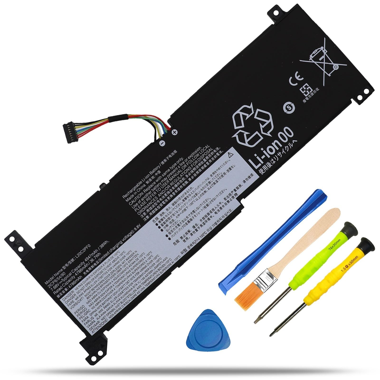 High-Capacity Battery Replacement for Lenovo IdeaPad 3-14ADA6, L20C2PF0, L20M2PF