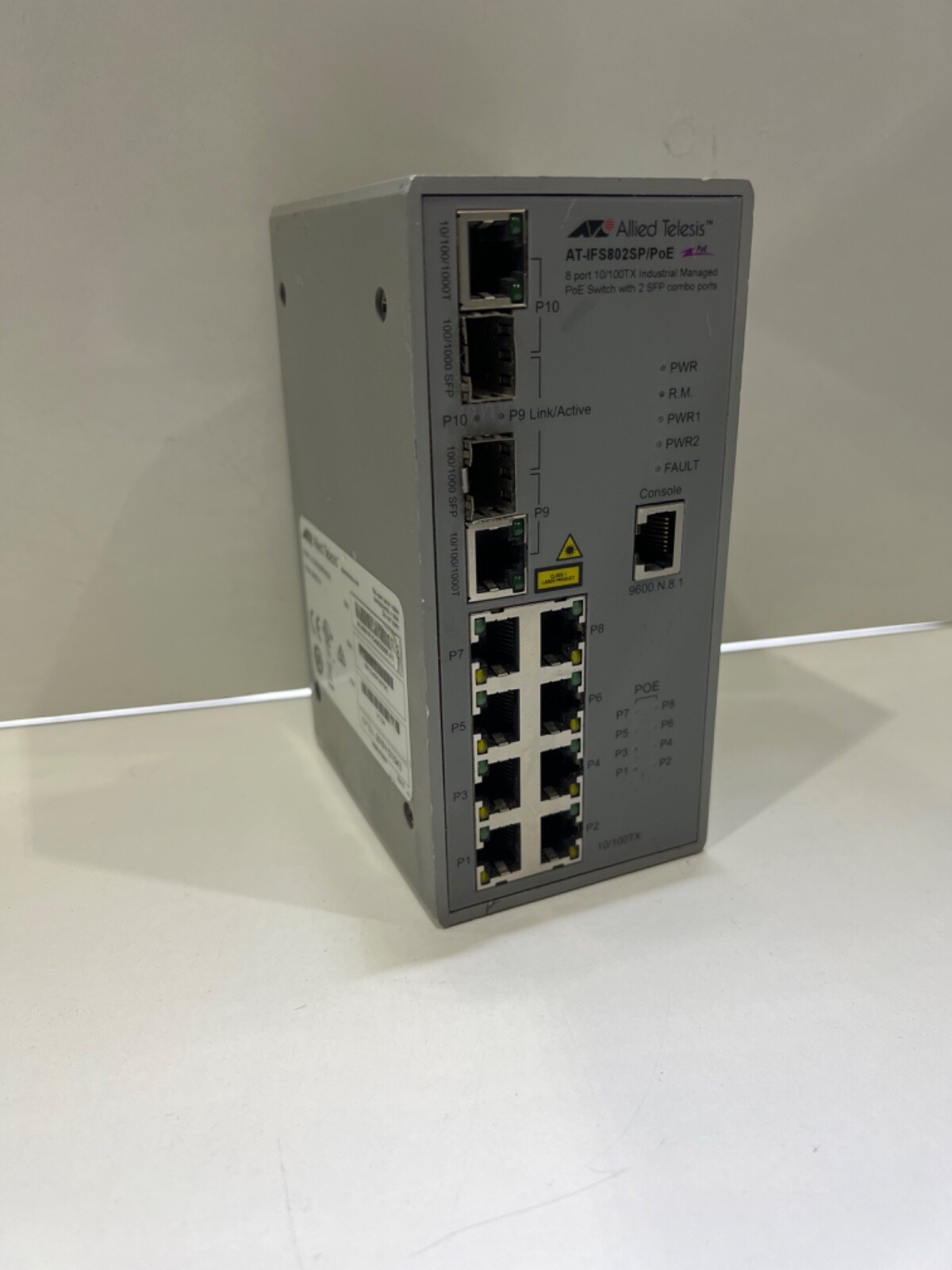 Allied Telesis AT-IFS802SP/POE(W) 8-Port 10/100TX Industrial Managed PoE Switch