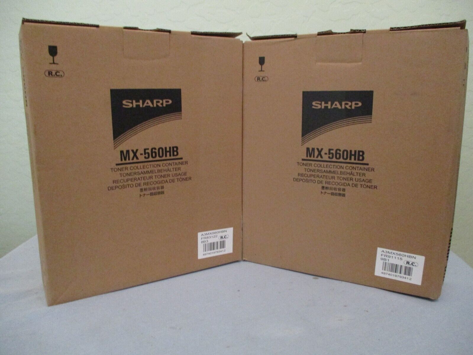 Genuine Sharp MX-560HB Toner Collection Container Lot of 2 New
